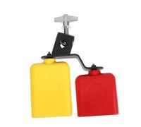 TOYANDONA Campanaccio Per Batteria Toni Alti e Bassi Campana Doppia Montata Plastica Resistente Suono Strumento Percussione Per Banda Scolastica Educazione Musicale