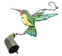 TOYANDONA Campanello Eolico in Vetro Forma Colibrì Campanello da Decorazione per Esterni Ciondolo Appeso