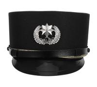TOYANDONA Cappello da Capotreno con Corona Alta Nero con Fodera Interna Morbida, Design Classico e Dettagli Realistici, per Rievocazioni Storiche e Sfilate