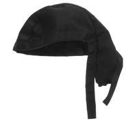 TOYANDONA Cappello da Chef Unisex in Cotone Nero con Lacci, Classico | Traspirante e Resistente All’usura, per Ristorante e Barbecue, Stile Essenziale per Camerieri e Cucina