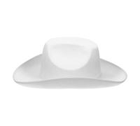 TOYANDONA Cappello da Cowboy in Feltro Bianco Leggero e Comodo, Stile Elegante e Chic, Adatto per Feste e Travestimenti Unisex per Tutte le Età