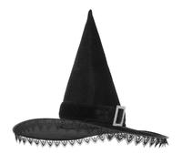 TOYANDONA Cappello da Strega Nero per Halloween Ampia Tesa in Non Tessuto, Accessorio Creativo per Party e Cosplay, come Prop Fotografico e Costume Leggero