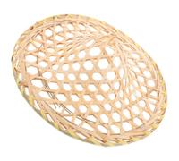 TOYANDONA Cappello di Bambù Intrecciato da Performance Cosplay | Khaki, Stile Cinese Semplice e Rustico, Leggero e Compatto, Facile da Indossare o Togliere