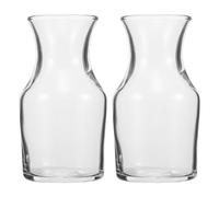 TOYANDONA Caraffa per Vino in Vetro 6,5oz 2 Pezzi Bocca Piatta Elegante e Classica per Servizio Personale Versatile a Casa e Ristorante