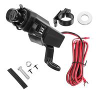 TOYANDONA Caricatore USB Doppio per Moto 5v 3.4a con Voltmetro a LED e Interruttore On/off, Materiale Abs e Silicone, Compatibile con Navigazione e Tablet