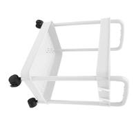 TOYANDONA Carrello Portaoggetti Mobile Multiuso Bianco Ruote Girevoli e Ampia Capacità a Doppio Ripiano, per Bagno, Cucina e Ufficio