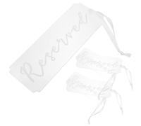 TOYANDONA Cartelli per Posti Riservati in Acrilico Trasparente, Set da 5 Cartelli Appesi alle Sedie per Matrimoni, Etichette Decorative Riutilizzabili per Cerimonie in Chiesa e Ricevimenti