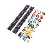 TOYANDONA Cartoon Car Growth Chart Wall Decal Removable Height Measurement for Kids Nursery Easy Application and Material Fun Race Car Theme for Engaging Growth Tracking
