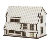 TOYANDONA Casa in Miniatura Crea La Tua Casa 3D Statua del Villaggio di Natale Kit di Costruzione di Modellini di Case Ornamento per La Casa in Legno Casa Natale in Legno di Legno Beige