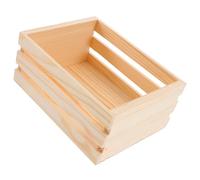 TOYANDONA Cassa di Legno Miniatura Traforata 20x15x7 Cm per Decorazioni Casa delle Bambole, Contenitore Portaoggetti Piccolo Rustico per Organizzazione Scrivania e Micro Paesaggi