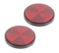 TOYANDONA Catarifrangente Posteriore Rotondo Rosso 56mm in Plastica Resistente Vite 6mm, Set 2 Unitá per Bici Moto ATV Carrello, Accessorio Riflettente Segnalazione Sicurezza per Utilizzo