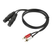 TOYANDONA Cavo Adattatore Audio Rca Xlr Femmina Rosso Argento Cavo Connessione Audio Bilanciato per Mixer Amplificatori Auto Anti-interferenze e Alta Fedeltà Flessibile e Resistente