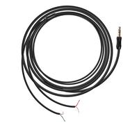 TOYANDONA Cavo Ricambio per Auricolari Semi Finito 1,5m Nero 30 Anime | Rame senza Ossigeno e Tpe, con Spina Stereo 3, 5mm e Filo di Terra