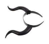 TOYANDONA Cerchietto Design Gotico Realistico e Confortevole in Pp Accessorio Versatile per Chioma Corna da Diavolo Nero per Eventi Medievali e Halloween per Donne