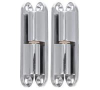 TOYANDONA Cerniere Non per Interne di Lega in Pezzi Zinco 2 Porte Argento 90 Gradi ad Resistente Alta Resistenza Facile da Deformare per Telai Porta
