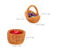 TOYANDONA Cesto Per Prodotti In Miniatura Da Te Cibo Per Casa Delle Bambole Verdure In Miniatura Di Per Casa Delle Bambole Accessori Per Esposizione Di Frutta E