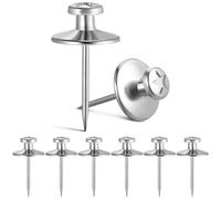 TOYANDONA Chiodi a Doppia Testa in Lega di Zinco Set da 50 Pezzi Resistenti per Appendere Quadri e Arazzi su Pareti in Legno e Cartongesso senza Danneggiare Muro Riutilizzabili e