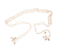 TOYANDONA Cintura Donna Decorativa in Naturale Intrecciata Fascia Vita Elegante per Abiti e Pantaloni Accessorio Moda Stile Etnico per Ragazze e Signorine