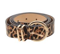 TOYANDONA Cintura Leopardata per Donna in Pu Stampa Animalier Realistica, Larghezza 2,8 Cm e Lunghezza 116 Cm, Cintura Casual Versatile per Jeans, Abiti Boho e Outfit Quotidiani
