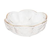 TOYANDONA Ciotola in Vetro Decorativa con Dorato Trasparente e Multiuso per Insalate Dessert e Conservazione Alimentare Design Elegante e Resistente per Cucina e Tavola