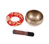 TOYANDONA Ciotola Tibetana Per Meditazione Con Bastoncino e Gasket Set Completo Per Yoga e Pratiche Di Mindfulness