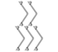 TOYANDONA Clip a Molla Regolabile per Bastone da Passeggio, Set 5 Pezzi Argento, Morsetto per Perno di Bloccaggio e Corrimano Sicurezza Wc, Accessori per Deambulatori e Stampelle