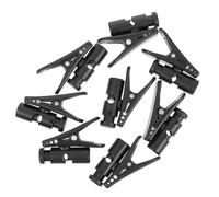 TOYANDONA Clip per Cuffie Nero in Abs e Pc, 8 Pezzi, Morsetti per Cavi Auricolari per Collegare al Colletto, Fissa e Mantiene Stabile Filo delle Cuffie