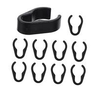 TOYANDONA Clip per Fissaggio Rapido e Sicuro 10 Pezzi per Cavi Microfono in Plastica Nera Diametro Interno 15mm di Cavi Microfonici su Supporti Microfono in Aula