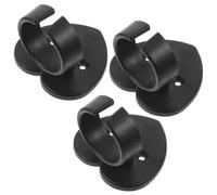 TOYANDONA Clip per Microfono a Forma di Cuore, Supporto Microfono in Plastica Nero, Set da 3 Pezzi, Piccolo e Leggero, Clip Adesiva per Microfoni, per Uso Scolastico, Ufficio e Teatro