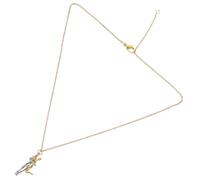 TOYANDONA Collana Ciondolo Abbraccio per Donna in Oro Piccolo Collana Abbraccio Coppia e Amicizia Gioiello Leggero per Festa degli Innamorati e Festa della Donna