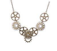 TOYANDONA Collana Ciondolo Steam Gear Vintage Accessori per Collo da Donna Gioielli Creativi in Stile Steampunk Elegante Collana per Feste e Occasioni Speciali