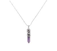 TOYANDONA Collana con Ciondolo Pendente in Pietra Naturale Ametista Forma di Totem Serpente Design Delicato e Creativo Dettaglio Raffinato e Artigianato Impeccabile Elegante e Confortevole