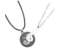TOYANDONA Collana di Coppia Nota Musicale in Lega di Zinco Set da 1 Paio per lui e per Lei Gioielli Coordinati per Coppie Regalo per Anniversario Festa degli Innamorati e Compleanno