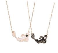 TOYANDONA Collana Pendente Pesce Koi in Collana Coordinata Per Amicizia Design Creativo Gocce Di Olio Regalo