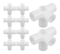TOYANDONA Connettori per Mobili in Plastica Bianco 10 Pezzi, Raccordi a 4 Direzioni per Appendiabiti e Scarpiera, Resistenti e Configurazione Flessibile per Armadio e Guardaroba in Tela