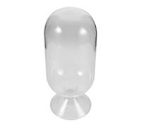 TOYANDONA Contenitore Base Pesante e Allargata in Vetro Trasparente a Forma di Cupola Corpo Spesso Ermetico Sigillo in Silicone per Conservazione Verticale per Fiammiferi da Stufa