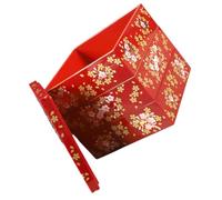 TOYANDONA Contenitore per Sushi Giapponese a Tre Strati, Medio, Rosso | Plastica, Design Compatto e Pratico, Spazio Multilivello, per Conservare Sushi e Frutta