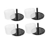 TOYANDONA Contenitore Porta Cd Dvd Vuoto Compatto in Plastica Resistente Per Archiviazione Rapida Di 50 Dischi, Set Da 4 Pezzi Per Casa, Ufficio e Auto