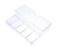 TOYANDONA Contenitore Trasparente per Fiches Mahjong con Classificatore Organizer Leggero e Resistente per Giochi Scatola Portatile per Chip per Viaggi