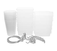TOYANDONA Contenitore Trasparente per Pannello Forato con Ganci, Set | Plastica e Ferro, Forme Rettangolari Quadrate Rotonde, Gestione Visiva Ordinata, per Scrivania Aula e Parete