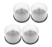 TOYANDONA Contenitori per Cd/dvd Vuoti Trasparenti 4 Pezzi, Custodie Salvaspazio Capacità 50 Dischi, Materiale Robusto per Protezione Dischi, Adatti per Casa, Ufficio e Trasporto