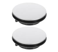 TOYANDONA Copertura per Foro Lavello Cucina Accessorio per Rubinetto e Lavello 2 Pezzi in Acciaio Inossidabile e Pp Dado Breve, Facile da Installare e Buona Tenuta Argento
