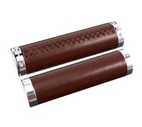 TOYANDONA Coppia Manopole per Bici in Pelle Pu Marrone Antiscivolo e Confortevoli Copertura Manubrio in Plastica per Accessori Bici e Uso Quotidiano