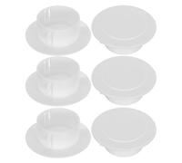 TOYANDONA Copritubo Condizionatore Bianco in Abs Tappo Copriforo Rotondo per Aperture a Muro e Condotti, 6 Pezzi Canaline per Tubi Condizionatori, per Vacanze Estive