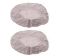 TOYANDONA Copriwater in Peluche Morbido Grigio Chiaro, Set 2 Pezzi Elasticizzato Antiscivolo, Lavabile e Caldo per Copriwater Rotondo e Sedile Oblungo, Protezione Antipolvere per Bagno