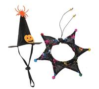 TOYANDONA Costume Da Gatto Per Halloween Cappello Da Strega Collare Per Gatto Costume Per e Cani Piccola Accessorio Per Feste Halloween