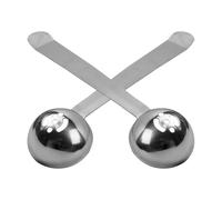 TOYANDONA Cucchiaio per Olive in Acciaio Inox con Fori Scolapasta Set 2 Pezzi Manico per Sottaceti e Frutta da Barattolo Uso Cucina Casa