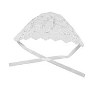 TOYANDONA Cuffietta in Pizzo di Cotone per Neonata Mesi Cappello Battesimo Elegante con Design Regolabile e Traspirante Accessorio Fotografico per Bambine Stagione Calda