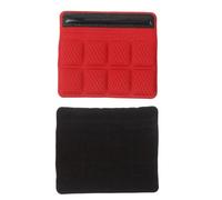 TOYANDONA Cuscinetti per Mascelle Casco da Bici 2 Pezzi Imbottitura Spugna Assorbente Rosso Chiusura a Strappo Mentoniera Ricambio Compatibile Caschi per Motocicletta e Ciclismo