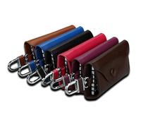 TOYANDONA Custodia in Pelle Nera per Chiave Auto Gancio Appendiabiti, Portachiavi Elegante e Funzionale per Uomo e Donna, Protezione Sicura per Chiavi